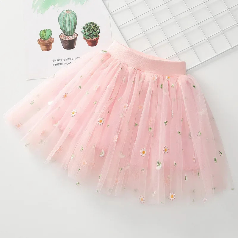 2-7Y Baby Girls Tutu Skirts Pearl Short Cake Toddler Girl Skirt Kids Bow Princess Wavy Pink Puffy Tulle Skirts Ballet Children 250206