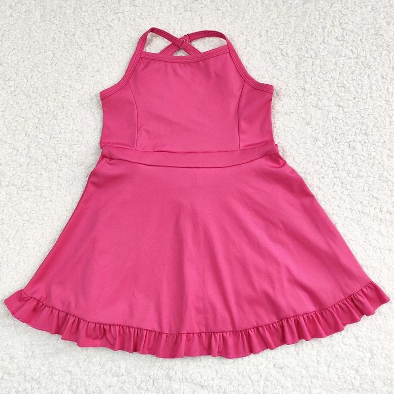 Clothing Sets Baby Girls Swimsuits Knit Knee Length Active Wear Athletic Pink Color Boutique Kids Designer Clothes Dress Shorts
