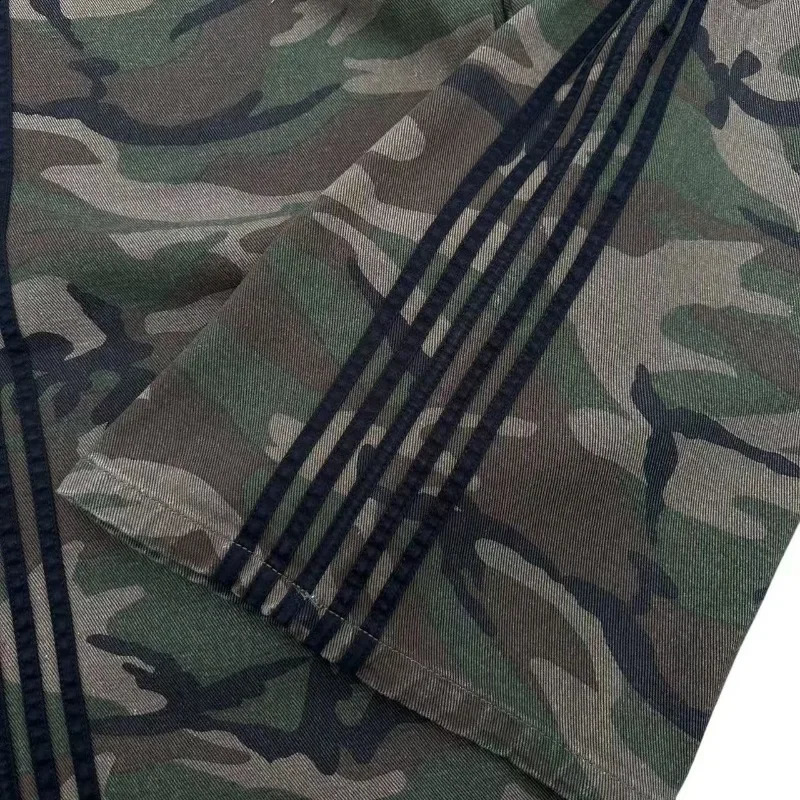 Gothic Fashion Camouflage Jeans Mens Y2k Pants Harajuku Retro Street Work Pants Loose Striped Wide Leg Pants 250206
