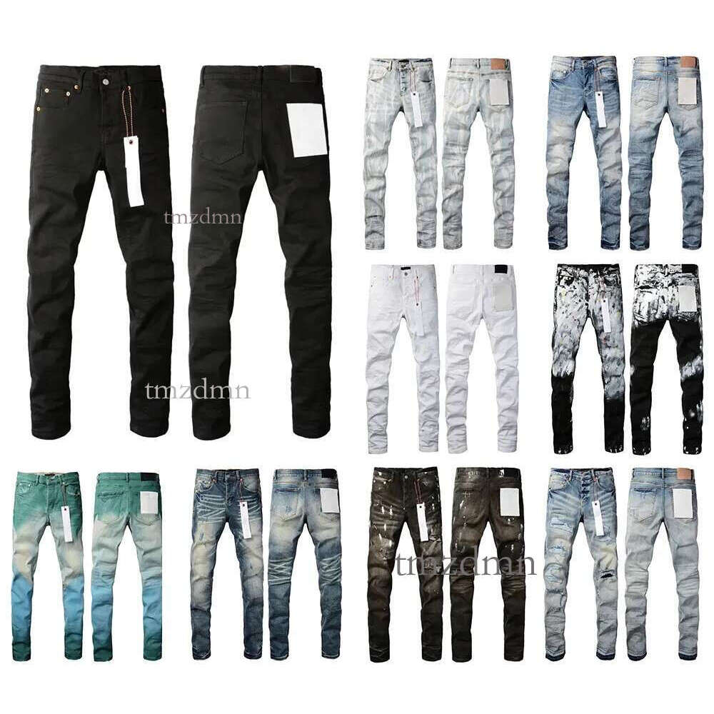 Designer Band Jeans Purples jeans Mens Jean shorts Pants High-end Quality Straight Retro Streetwear Casual motorcycle Sweatpants Joggers Pan