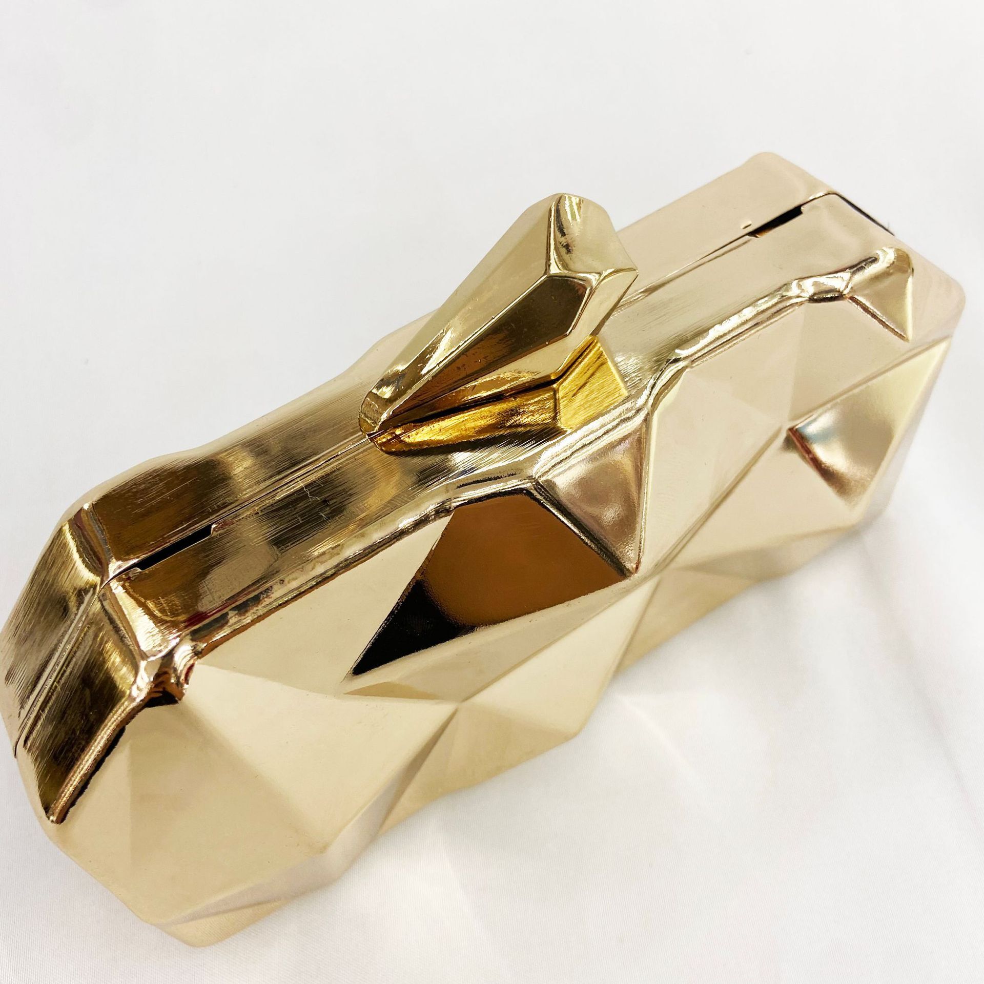 New Alloy Korean Version Metal Banquet Women's High-End Chain Cheongsam Party Handheld Evening Bag