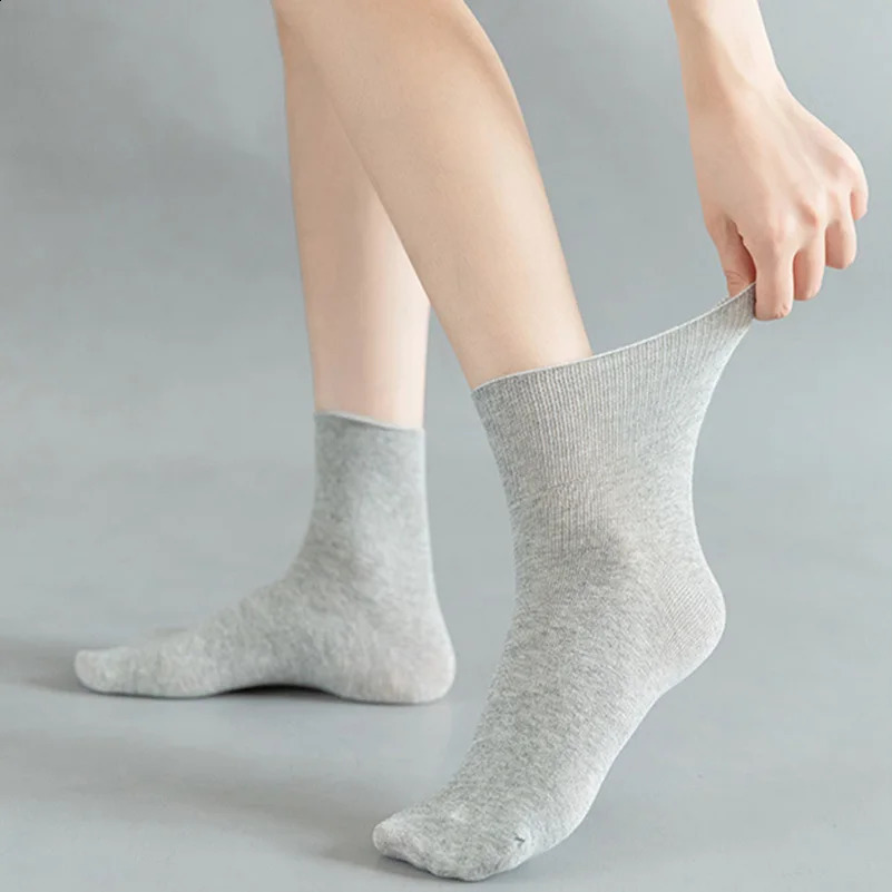 5 Pairs/pack Plus Size Prevent Varicose Veins Socks Women Diabetics Patients Cotton Loose Mouth Sock Men Women Comfortable Meias 250121
