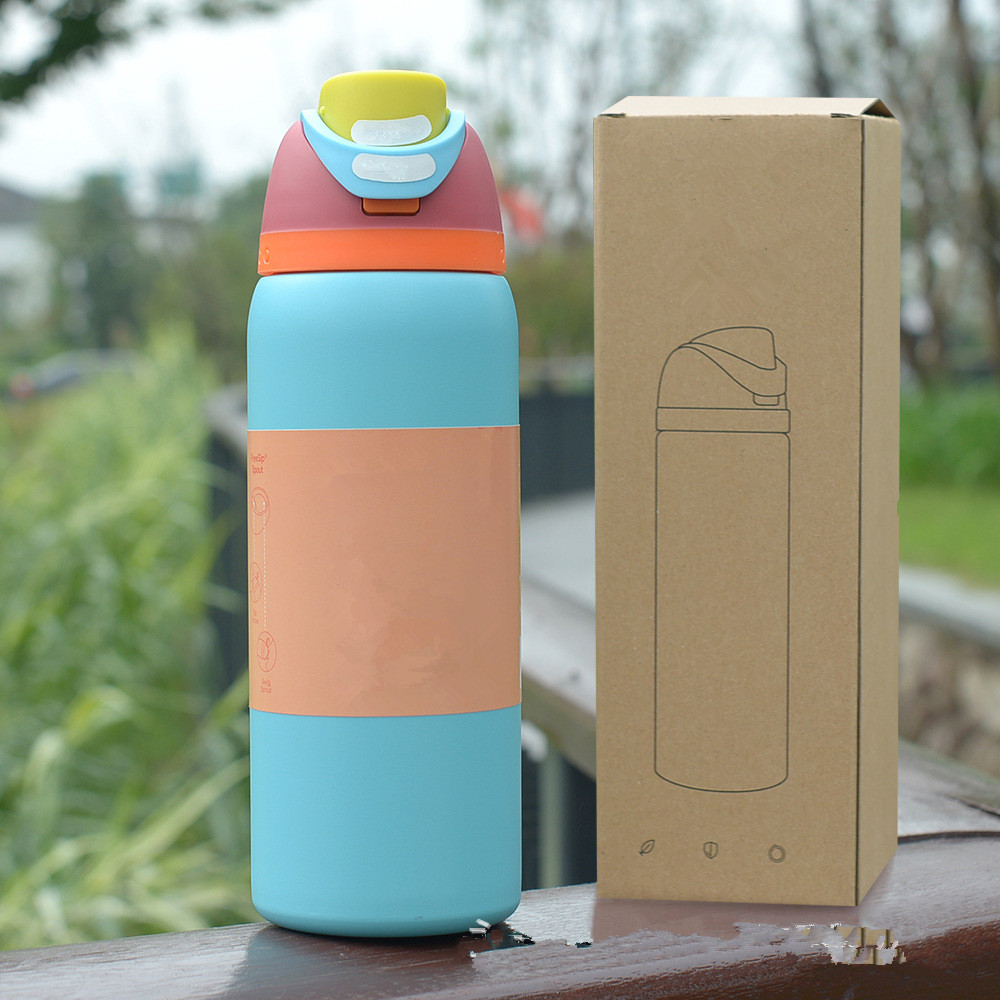 Owala Water Bottles Cat Design Cup Vacuum Flasks Thermoses Drinkware Thermo Stainless Steel Tumblers Thermal Original Cold Coffee Mugs 24oz 32oz 0408