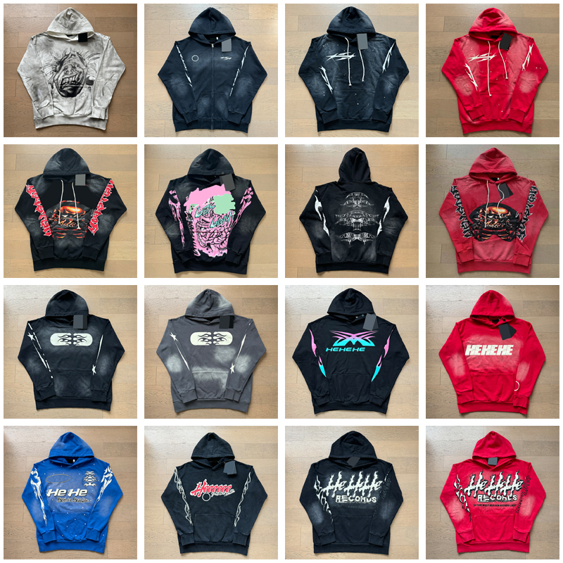 Desiger hoodie Hip Hop mens hoodie designer graphic hoodies tracksuit clothing washed fabric Street graffiti Vintage Y2K tracksuit rapper hoodie