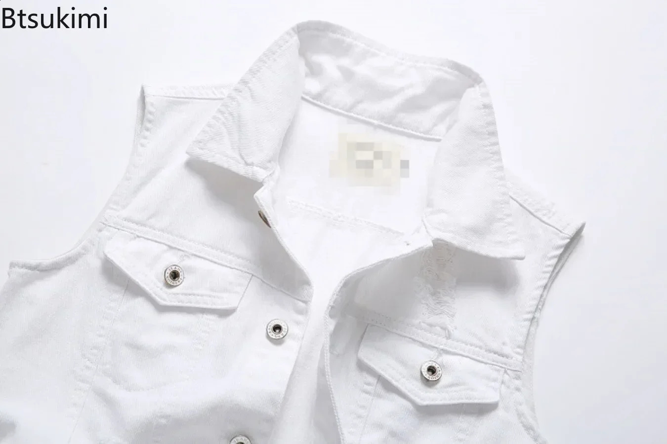2025 Mens White Denim Vest Vintage Sleeveless Casual Pure Cotton Vest Jackets Washed Jeans Waistcoats Male Trend Streetwear 250206