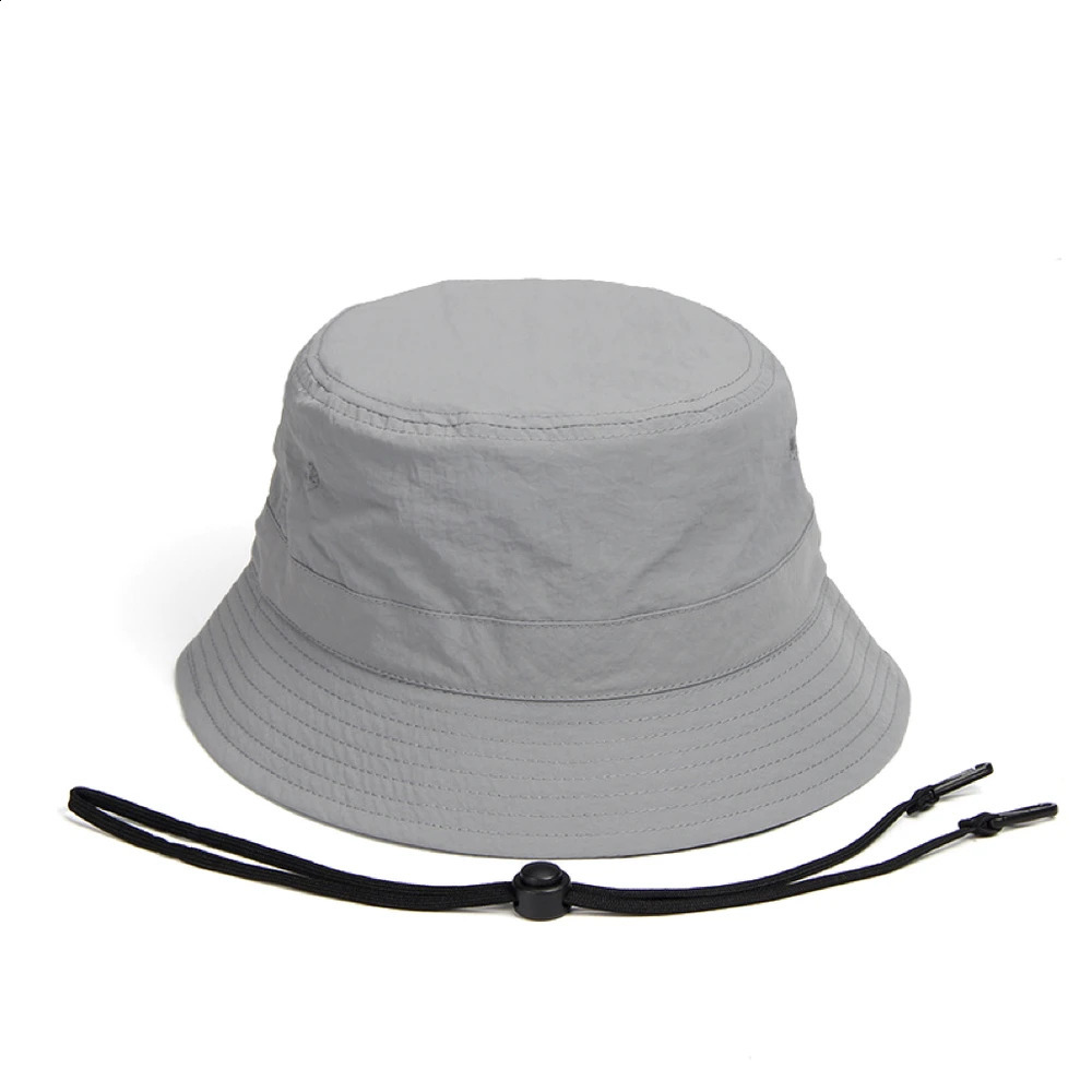 Versatile Camping Hat Waterproof Bucket Hat Summer Outdoor Activities Sun Protection Drawstring Hiking Fishing Sunbathing 250107