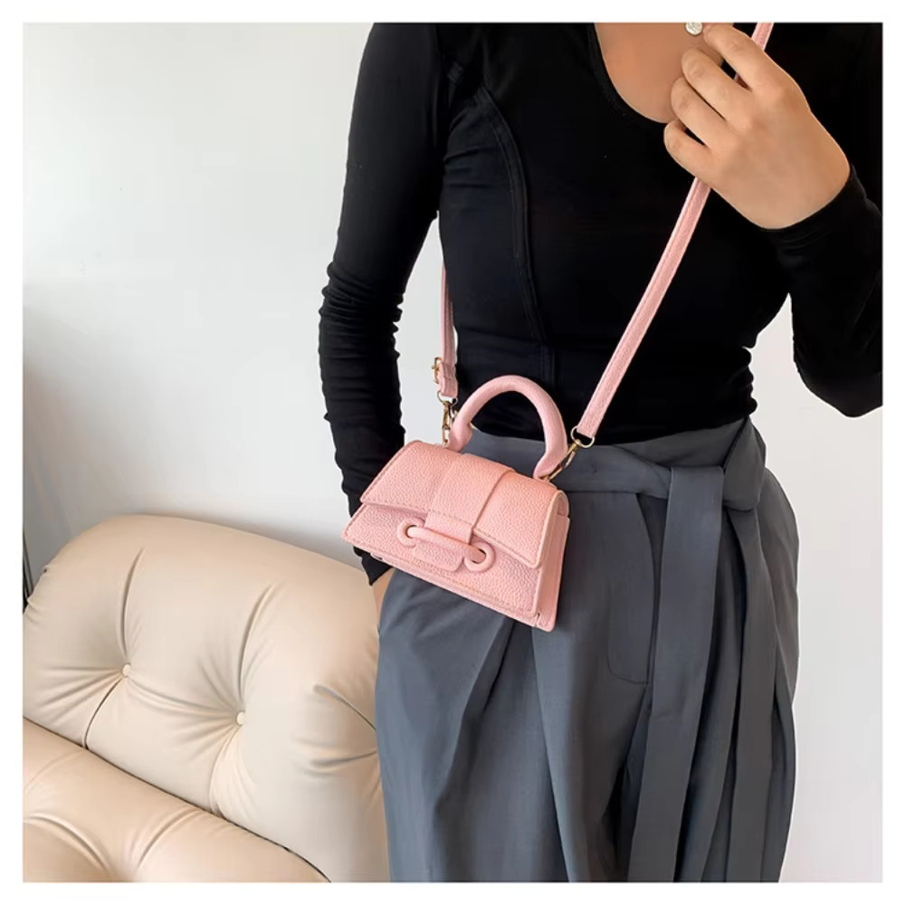 Lovito Sporty Plain Basic Shoulder Tote Bag For Women PU Japan and Korean Style