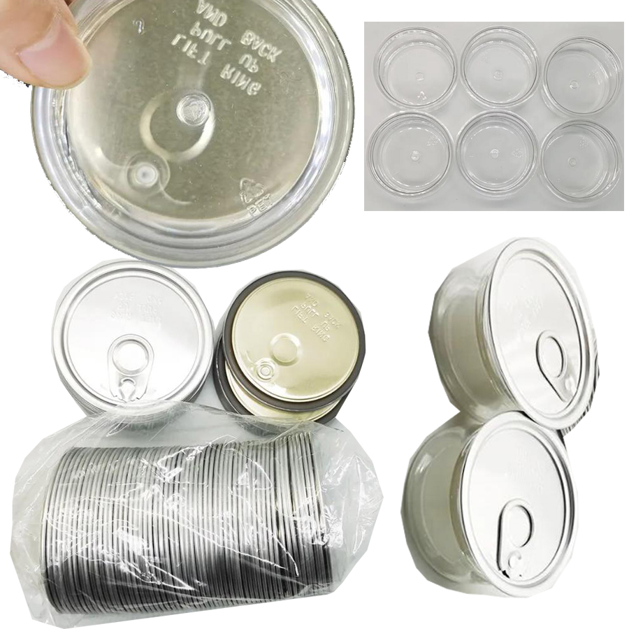 Custom Storage Jars Tin Cans OEM Stickers Packaging OEM Labels 30G 50G 100G Transparent Edible Containers