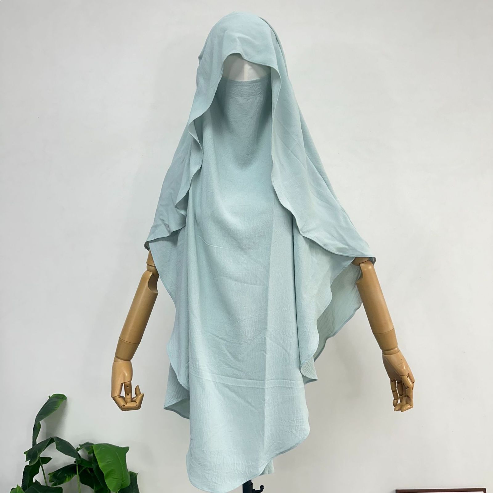 Premium Khimar Stretchy Breathable High Quality One Layer EID Ramadan Muslim Women Islamic Diamond Shape Prayer Hijab 241227