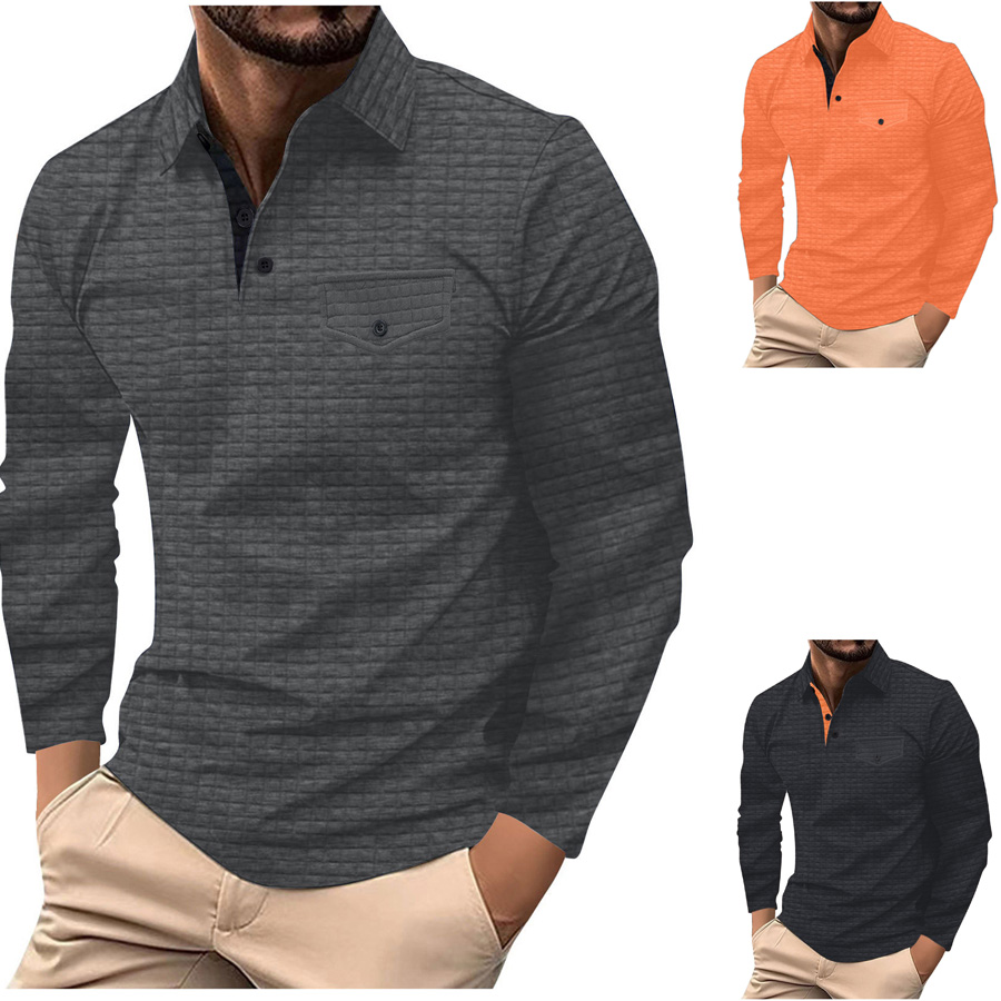 Wholesale 2025 shirt for man designer polo Spring New Shirts European and American Men's Long Sleeves Casual Plaid Large Size White Black Fashion