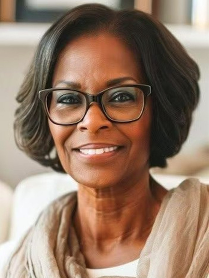Salt & Pepper Water Wave Glueless 4x4 Closure Lace Bob Wig short hairstyle 100% Human Hair real humain Virgin Hair for elegance older women with glass