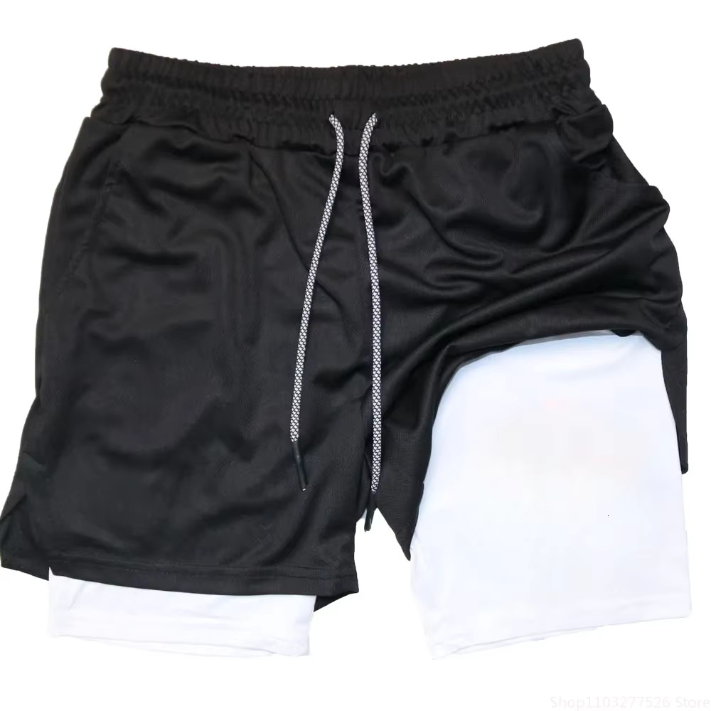 Mens Two-in-one Multifunctional Shorts Summer Quick-drying Casual Breathable Sports Pant Boxing Jiu-jitsu Training Shorts M-3XL