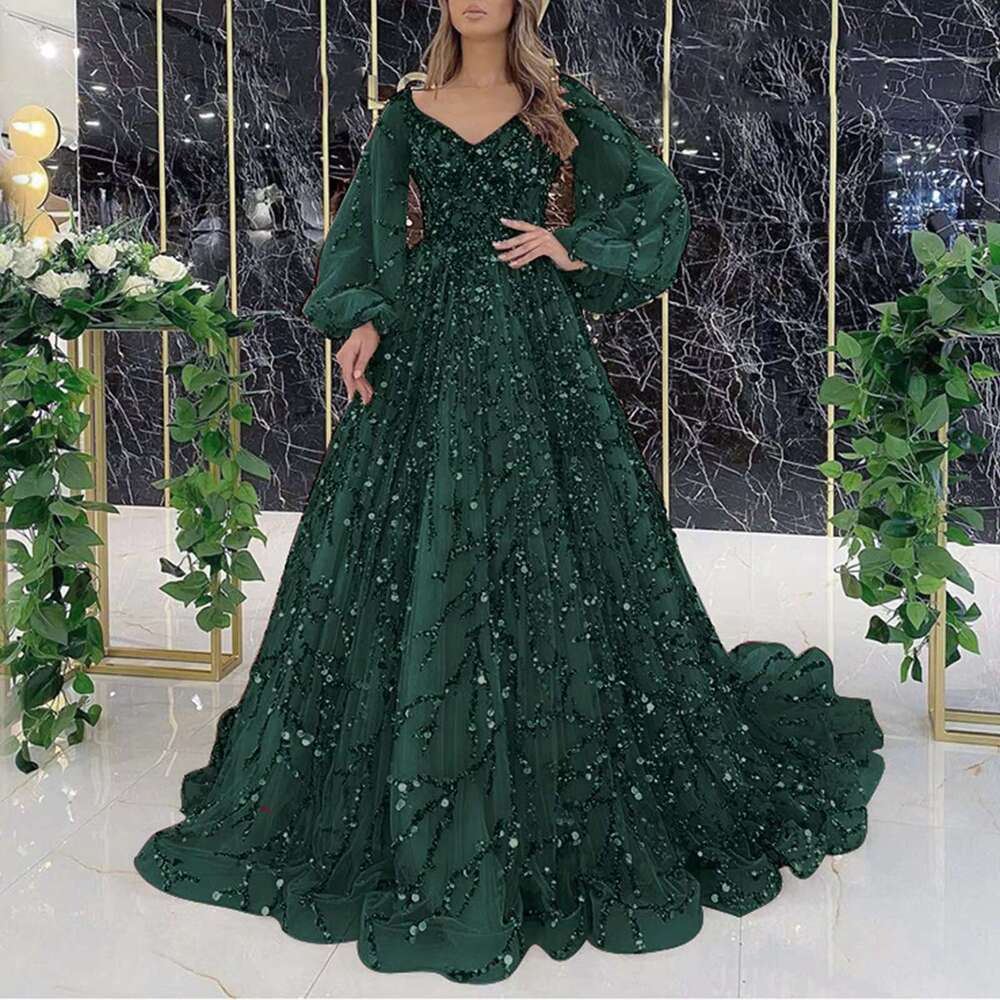 Sequins Evening Party or Length For Women Mesh Long Sleeve A-e Slim Waist Club Dress Female Backless Prom Dresses R250206