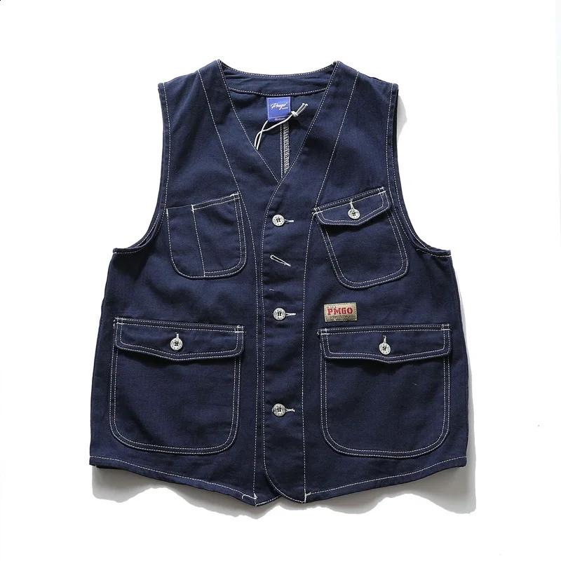 Japanese Streetwear Amikaji Retro Boyfriend Vest Mens Trend Fashion Casual Sleeveless Jacket Cargo Vest Women Waistcoat 250206