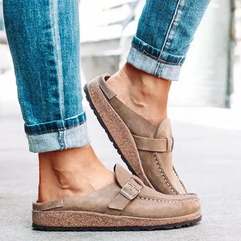 free shipping designer Casual Shoes 2025 Summer New Fashionable Leisure semi drag vintage sandals for woman size 35-43