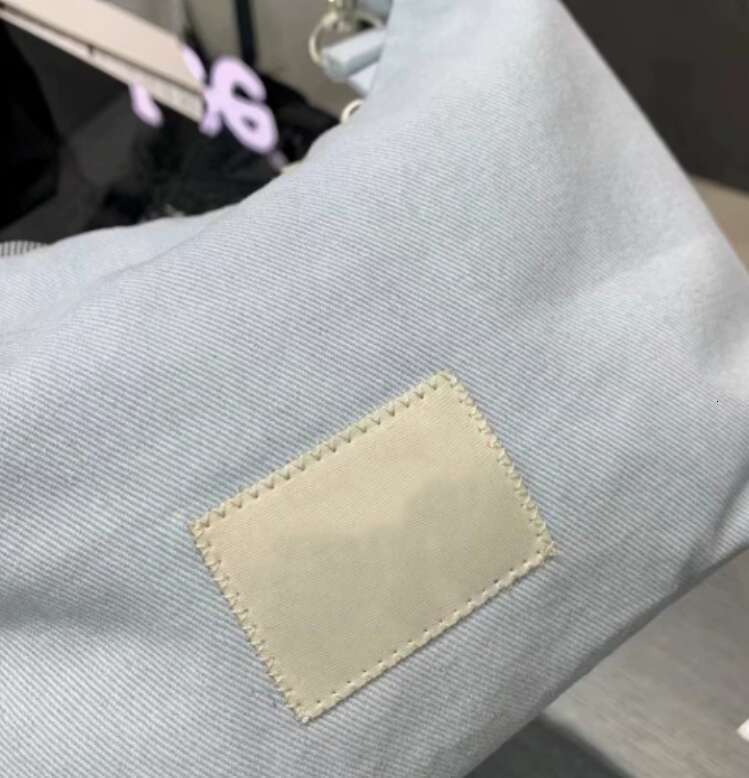 Korean Niche Denim Single Shoulder Crossbody Bag, Patchwork Striped Handbag, New Versatile And Minimalist Women's Bag