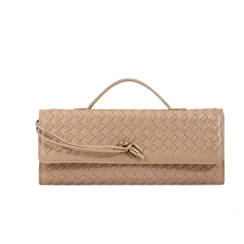 Pu Leather Single Shoulder Evening Party Handbag Crossbody Bag New Hand-Woven Soft Handbags For Women Gender Neutral