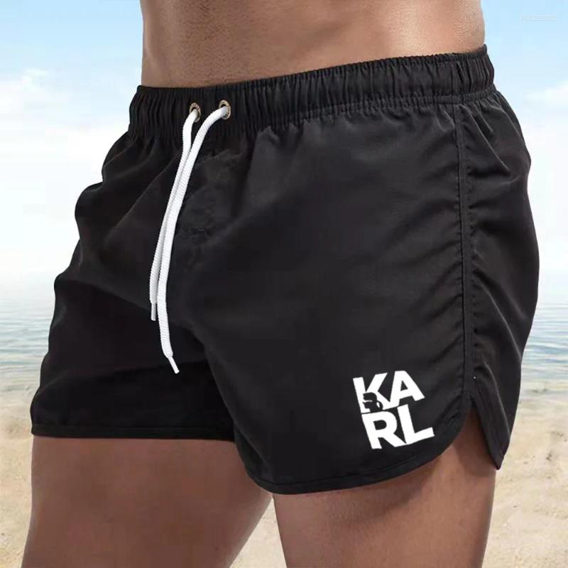 Men's Shorts Beach Swimwear Drawstring With Mesh Lining Male Swimming Trunks Quick Drying Swimsuit Mens Swim Briefs Surf