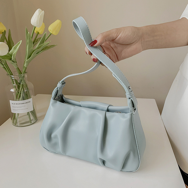 Women's Pleated Cloud Bag - Portable Summer Shoulder Tote with Trendy Design
