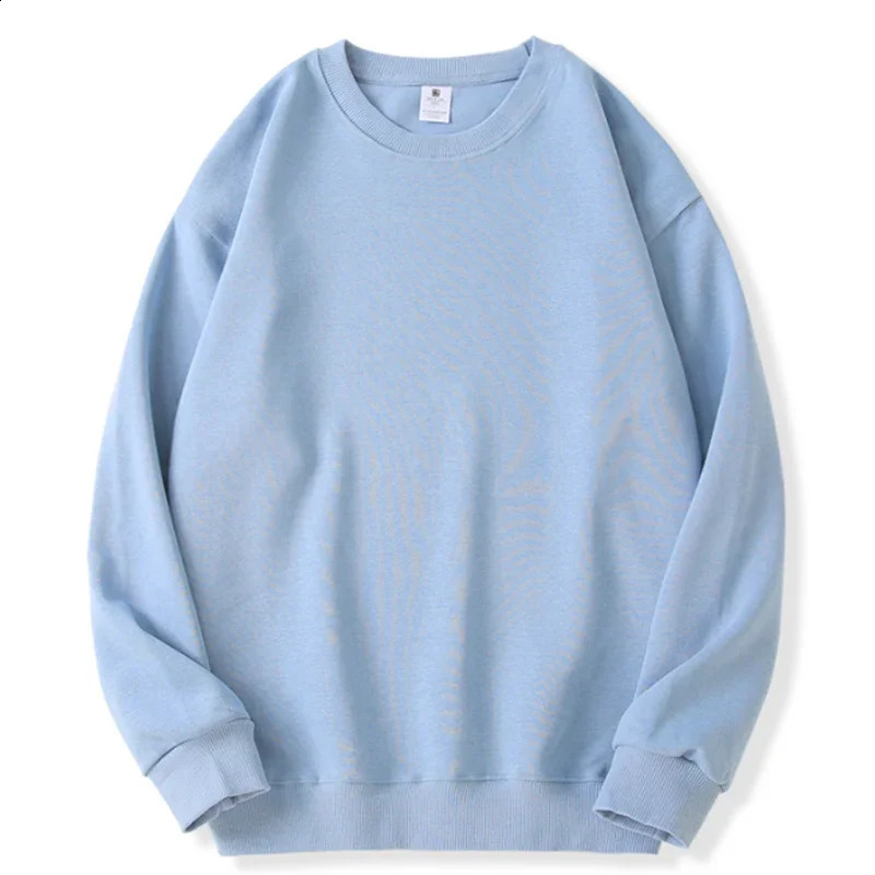 Autumn Women Basic Round Neck Hoodie Tops Lady Streetwear Leisure Daily Long Sleeve Clothes Female Comfortable Cotton Pullover 250206