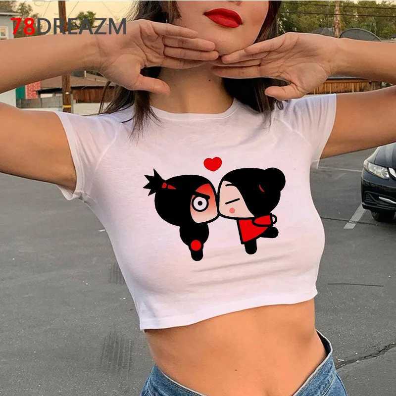 Pucca t shirt female y2k clothes japanese harajuku kawaii 2022 t-shirt harajuku kawaiiT250206