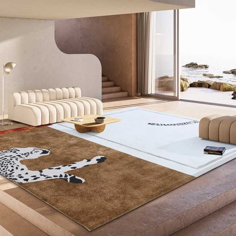 Light Luxury Plush Lounge Rug Home Bedroom Decor Leopard Print Carpet Thicken Study Non-slip Mat Nordic Carpets for Living Room Z250206