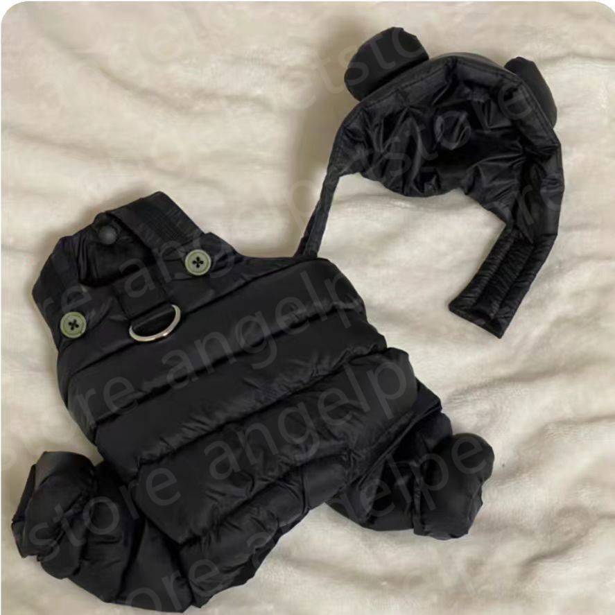 Pet cotton coat one-piece four legged hat dog cat winter outfit pet dog cooling vests pullover cotton outdoor wear