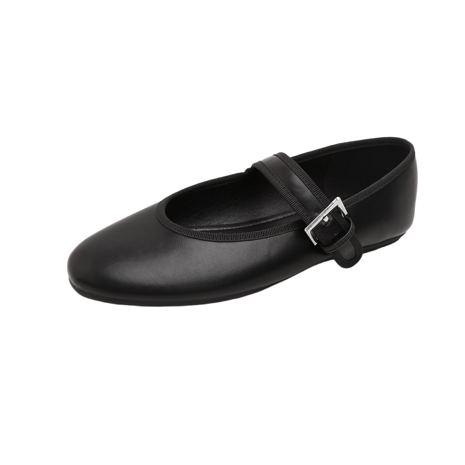 Women Casual Shoes Fashion Simple Design Square Toe Solid Color Versatile Triple Black Free shipping