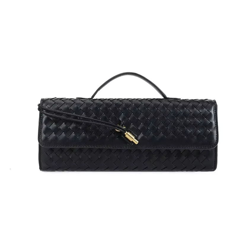 Pu Leather Single Shoulder Evening Party Handbag Crossbody Bag New Hand-Woven Soft Handbags For Women Gender Neutral