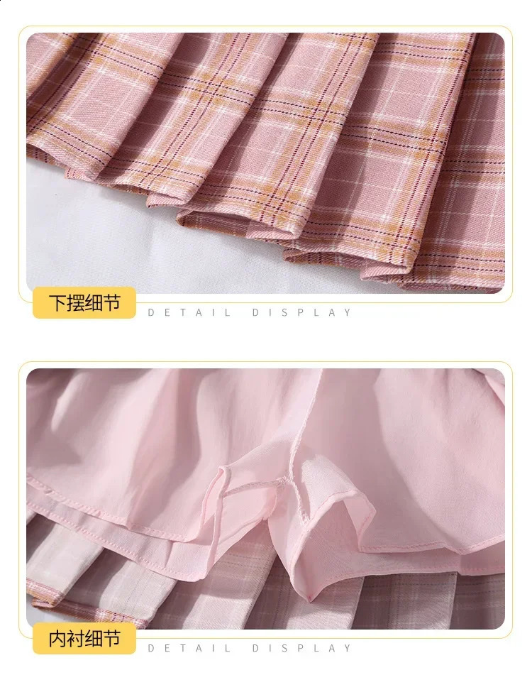 Girls Skirts Autumn Vintage Pleated Plaid Skirts School Teens Girl Spring Kids Skirt Children Clothing 3 4 6 8 10 12 13 14 Years 250206