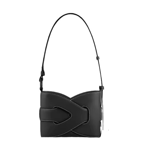 2025 Women's Fashion Woven Bucket New French Cowhide Geometric Shoulder Messenger Bag