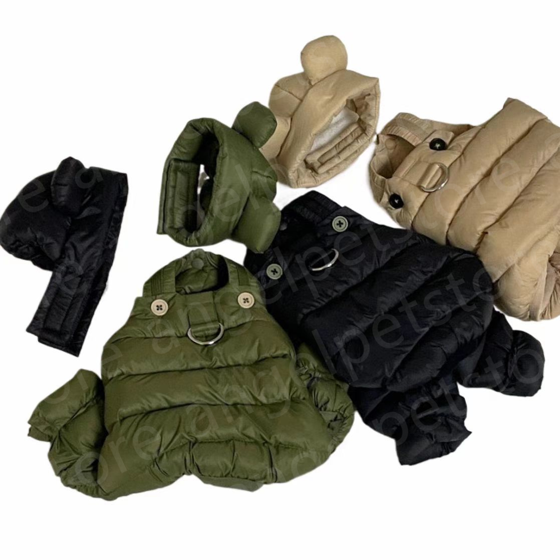 Pet cotton warm winter coat one-piece four legged hat dog cat winter outfit pet dog cooling vests pullover cotton outdoor wear