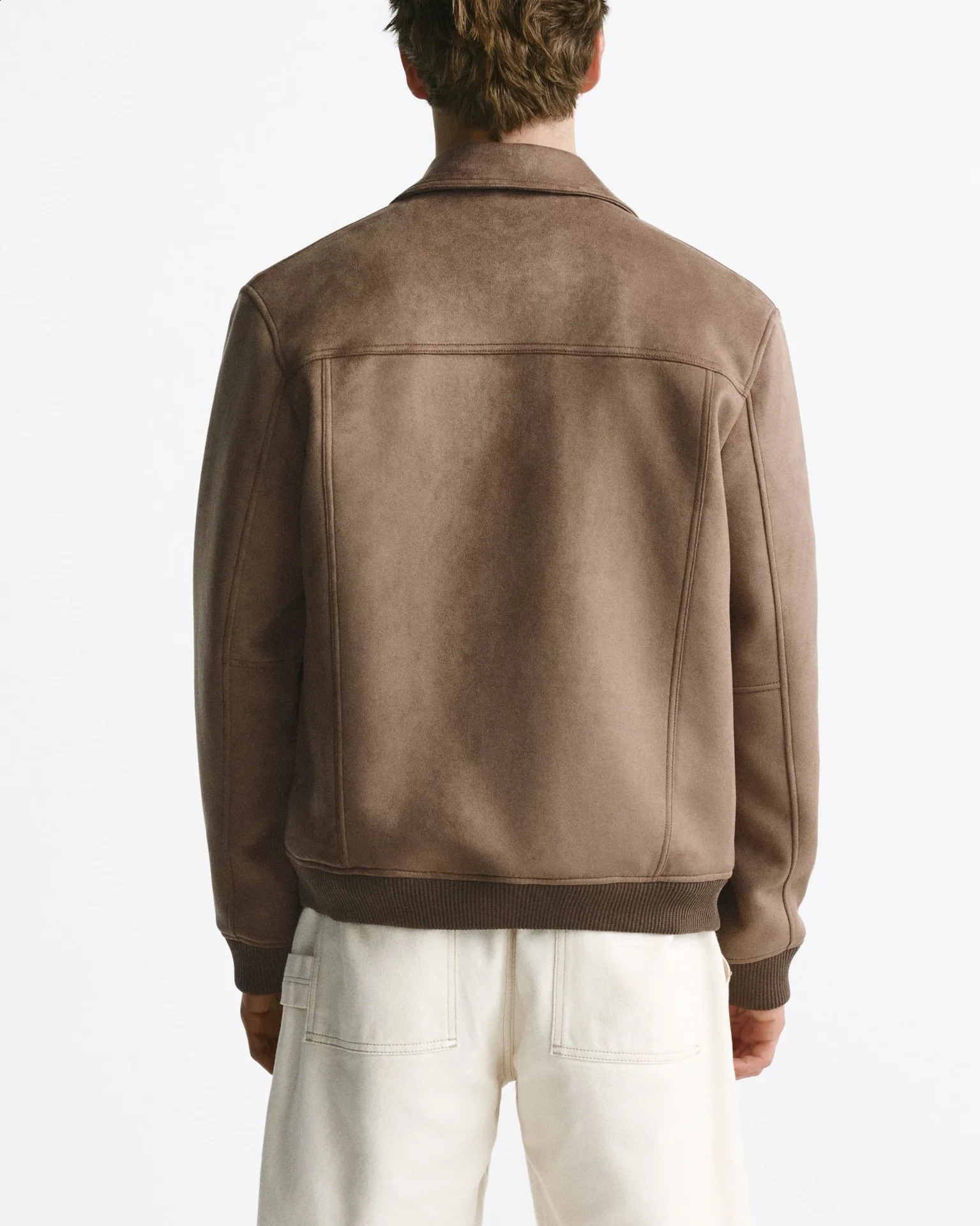 Spring and Autumn Vintage Suede Lapel Tooling Jacket Mens Jacket 250206
