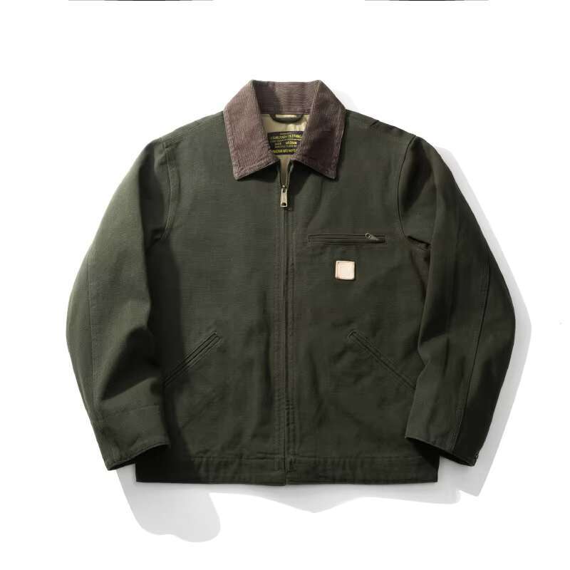 Retro Short J97 Flight Jacket Heavy Motorcycle Windproof Loose Bomber Jersey Outdoor Trekking Camping Training Windbreak Men