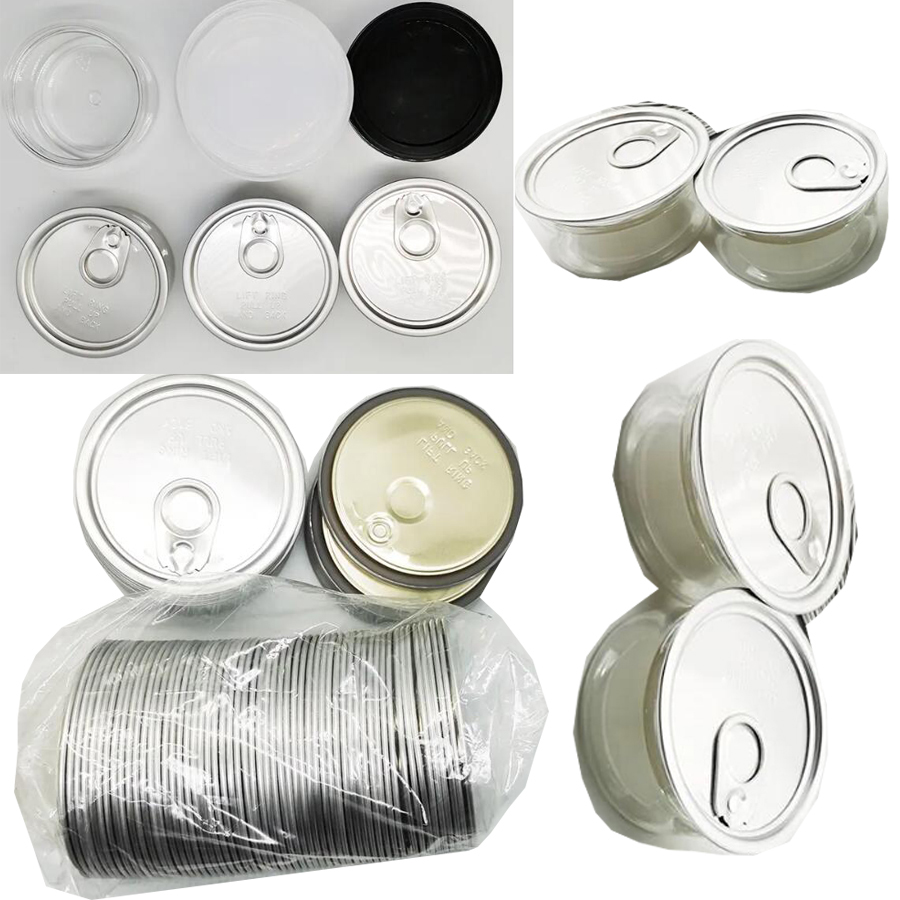 Custom Clear Jars Tin Cans Branding Packaging OEM Labels 30G 50G 100G Transparent Edible Containers Storage