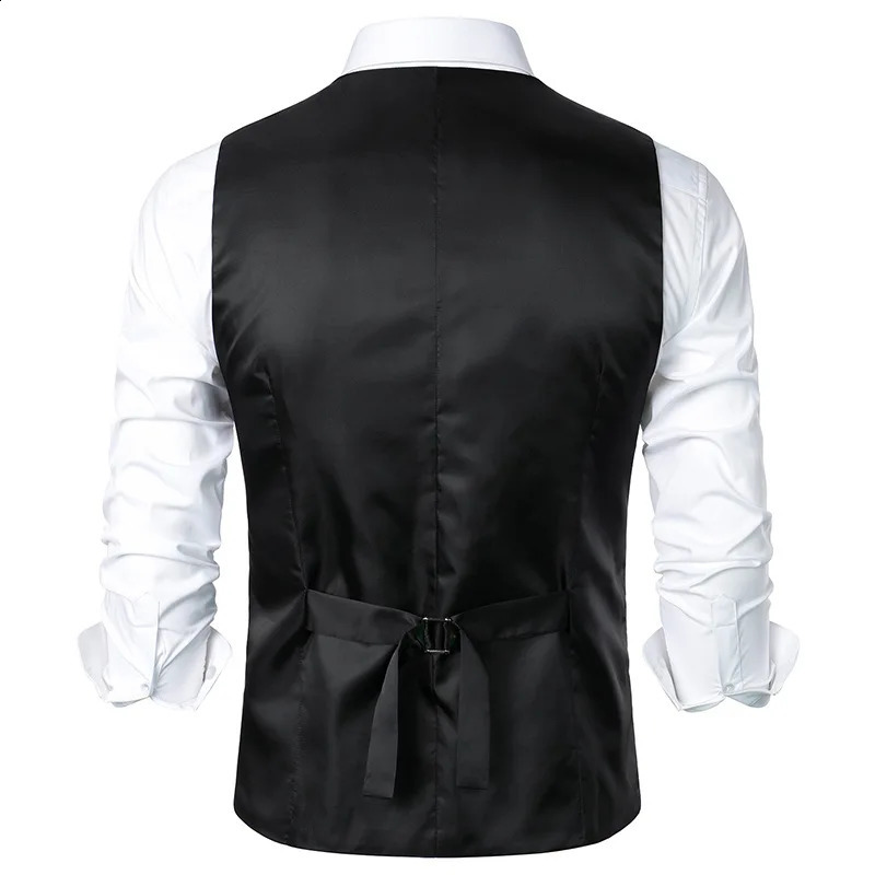 Spring and Autumn Mens Suit Vest Casual British Style Fashion Retro Suit Vest Instagram Trend 250206