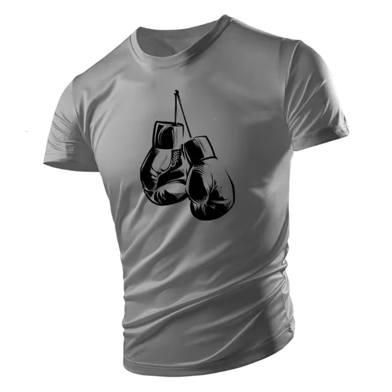 Simple Boxing Gloves Graphic T Shirts For Men Fashion Summer Fitness 3D Printed T-shirt Loose Quick Dry Breathable Sports Tees