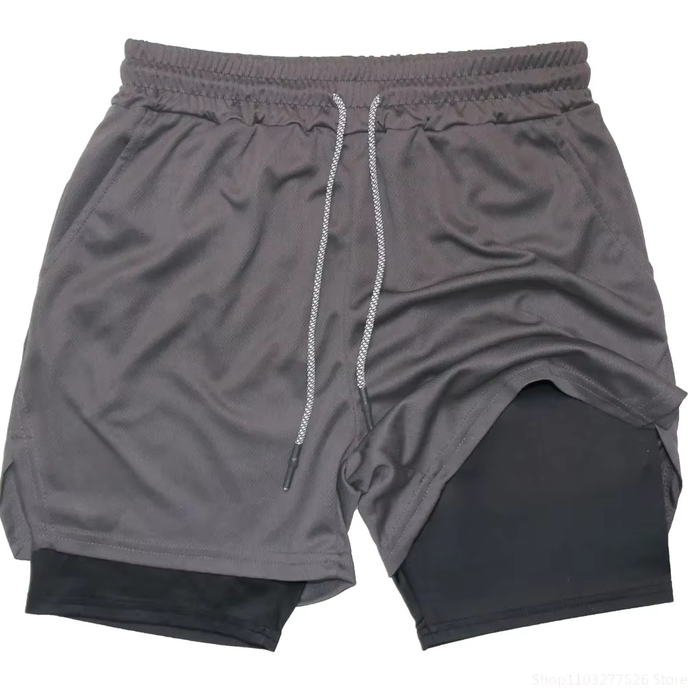 Mens Two-in-one Multifunctional Shorts Summer Quick-drying Casual Breathable Sports Pant Boxing Jiu-jitsu Training Shorts M-3XL