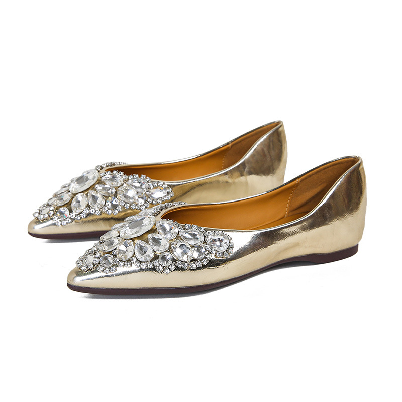Pointy flat with skirt ballet shoes women 2025 new spring and summer senior sense temperament big size girl shoes 43