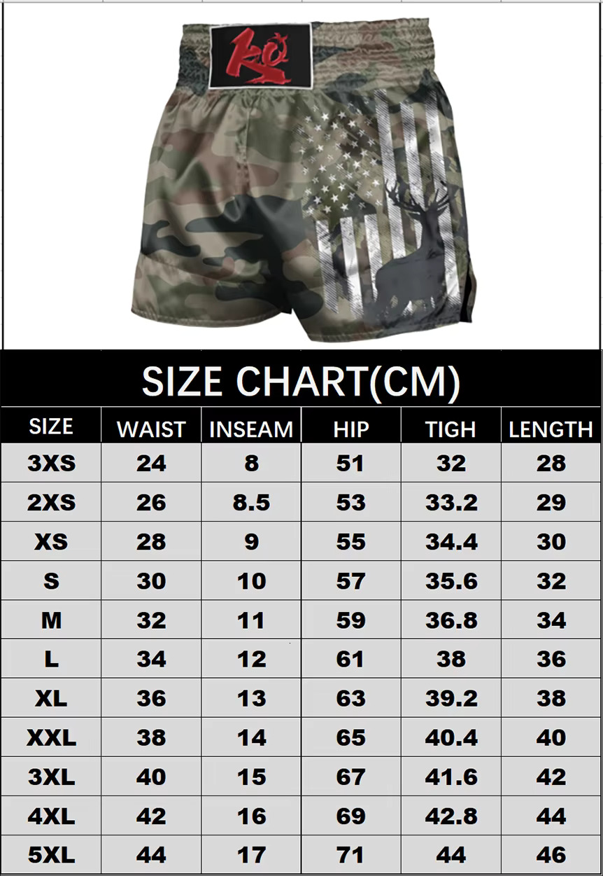 Moroccan flag Muay Thai shorts mens and womens boxing fighting shorts martial arts Sanda Martial Arts Clothing