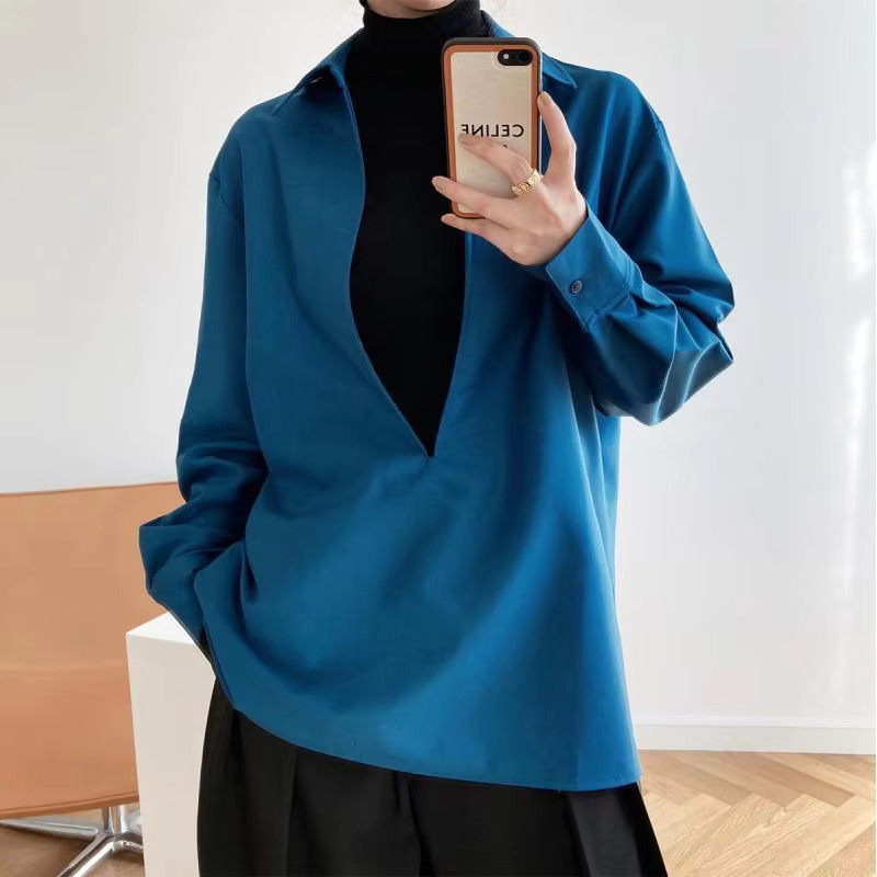 2025 Fashion French V-Neck Autumn Vintage Clothes Tunic For Women Corduroy Outerwear No Buttons