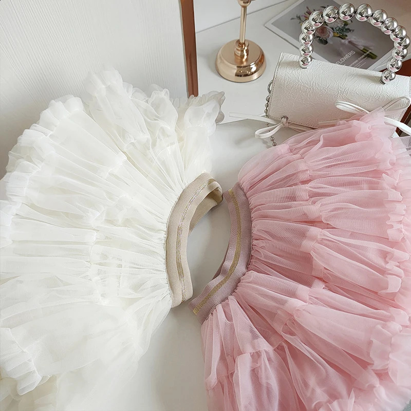 Baby Girls Tutu Skirt Fluffy Children Ballet Kids Pettiskirt Baby Girl Skirts Princess Tulle Party Dance Mesh Cake Skirts 250206