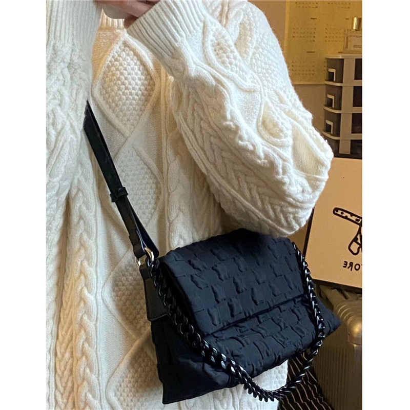 Bag Chain Messenger Canvas Armpit Crossbody Bag, Niche Texture Ins Korean Version 2024 New Women's Bag