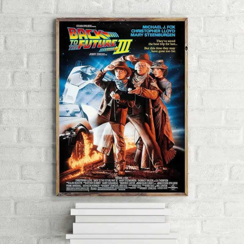 Back to the Future Trilogy Poster Scene Ro Decorative Painting Wall Art Canvas Printing His Decorative Images Y250122