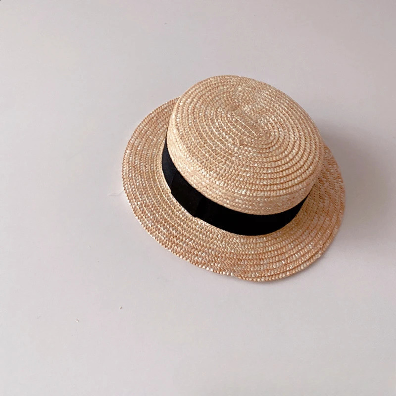 Summer Kids Bucket Straw Hat for Boys Girls born Panama Caps Straw Hats Sun Protection Travel Beach Fisherman Hats 250206