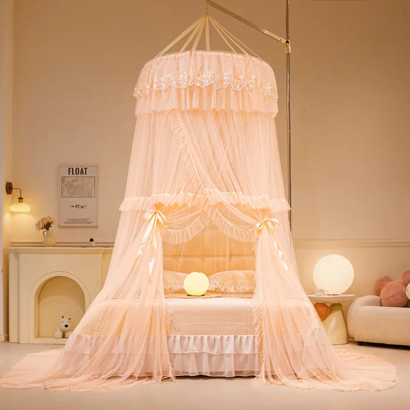 Home And Garden Children Bed Mosquito Net Girl Round Bed Tent Mosquito Nets Bed Curtain Bed Canopy For Double Bed Mosquito Net 250206