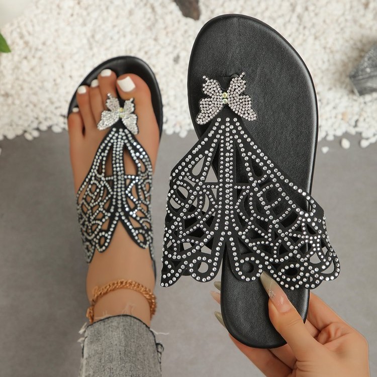 2025 slippers for women womens Flip Flops sandals slides butterfly black white blue indoor outdoor casual shoes trainers sneakers
