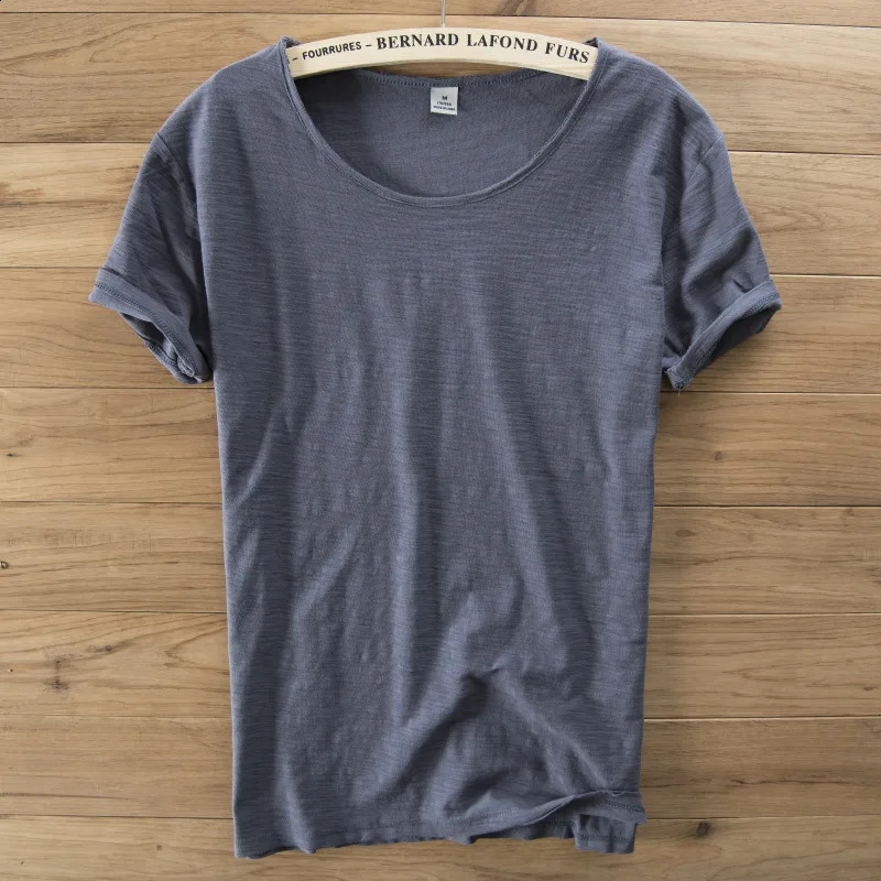 100% Cotton Summer Linen T Shirt Men Short Sleeve O-NECK Breathable Tops tee Soft White T-shirt High Quality 213 250116