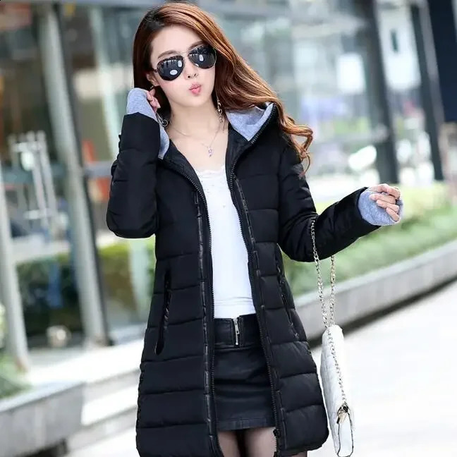wholesale waterproof Autumn Winter fashion casual women overcoat warm jacket thick long Lady Coats female Parkas 250108