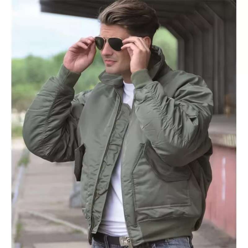 Winter American Style Work Clothes Short Pilot Jacket Outdoor Combat Sport Bread Men's Baseball Cotton Padded Coat Tops Cwu-45P